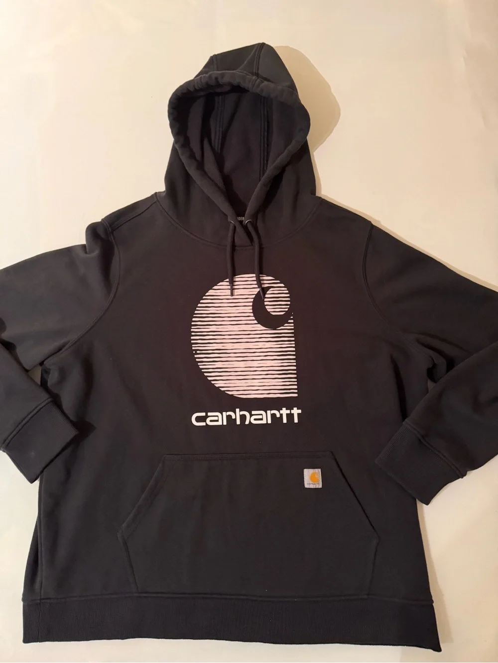 Carhartt Women’s XXL (20) Black Hoodie Heavy Weight Cotton Kangaroo Pocket 0311